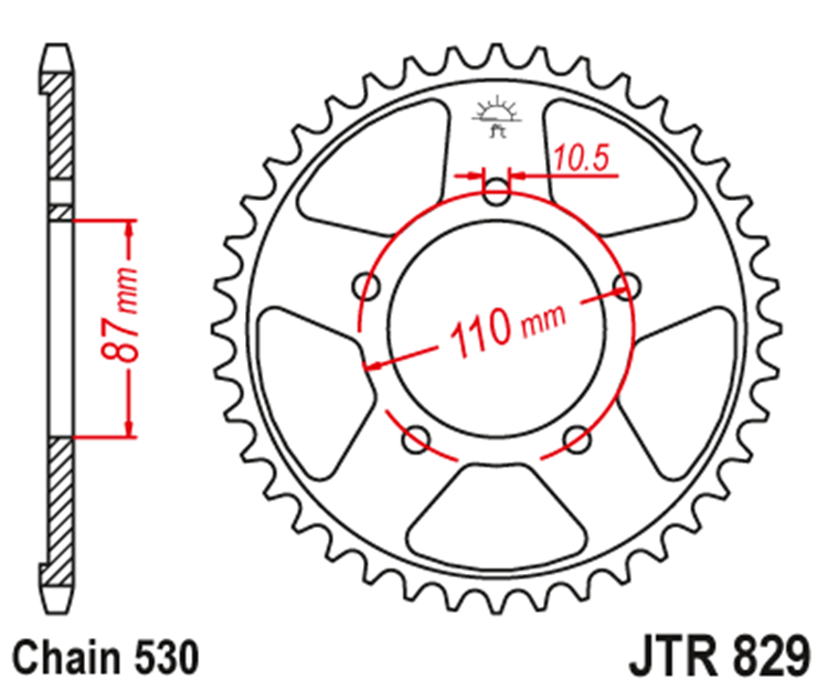 CORONA JT 829 SUN 5383 47 dientes